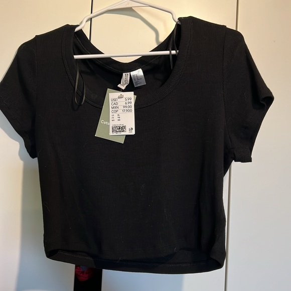 Divided - ribbed cropped tee - Picture 2 of 2